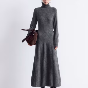 Merino-Wool Turtleneck Maxi Dress