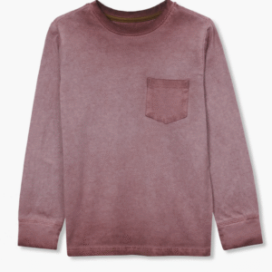 Boys Long Sleeve Washed Pocket Shirt