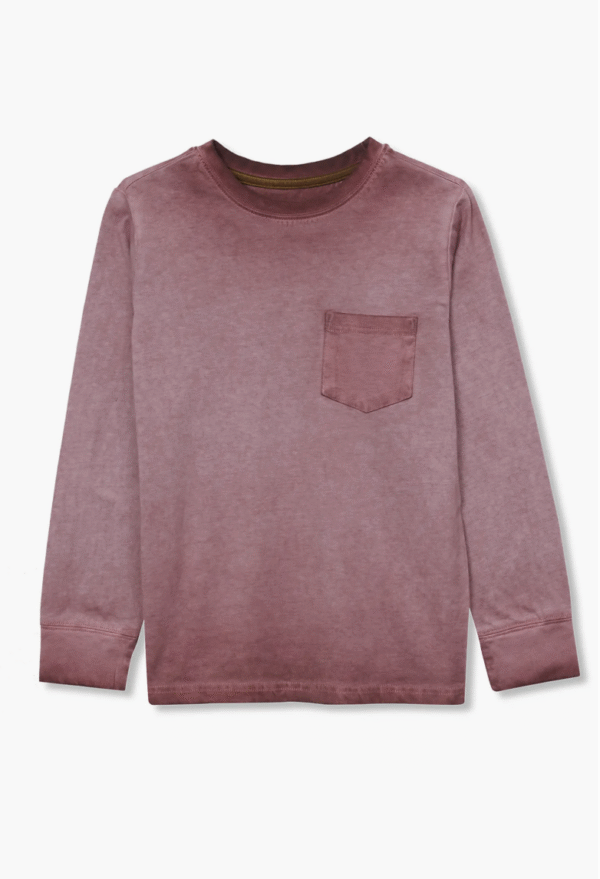 Boys Long Sleeve Washed Pocket Shirt