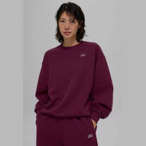 Accolade Crew Neck Pullover Burgundy