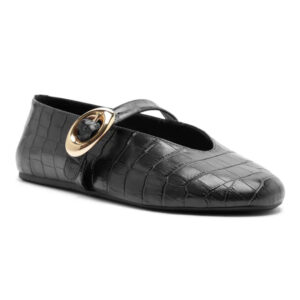 Arezzo Erica Croc Embossed Ballet Flat (Women)