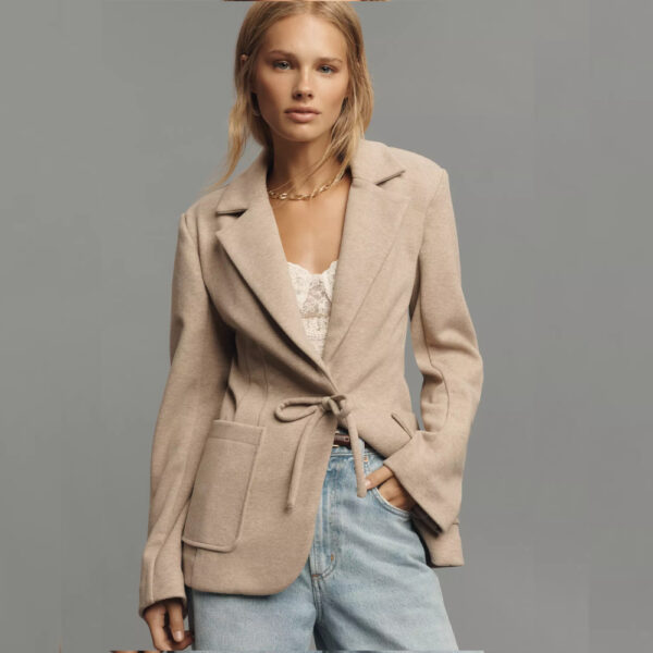 Avec Les Filles Fitted Bow Blazer