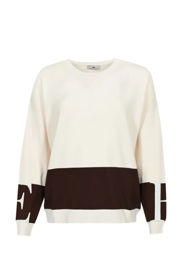 Elisabetta Franchi Two-Toned Crewneck Jumper