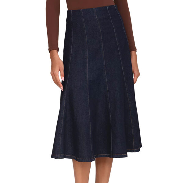 Bagatelle Denim A Line Midi Skirt