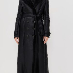 BARDOT Vegan Leather Trench Coat