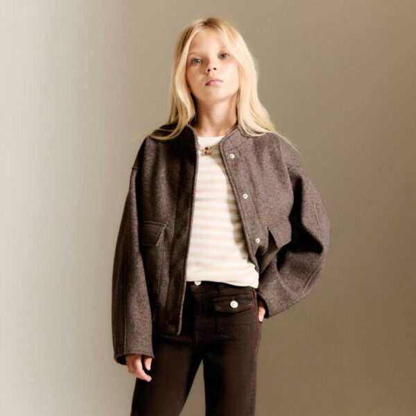 Bomber jacket with pockets Brown