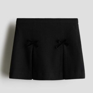 Bow-Detail Skirt Black
