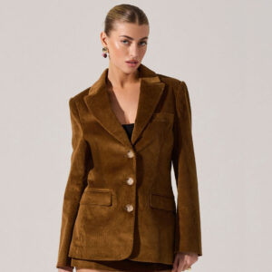 Boyfriend Corduroy Blazer Camel