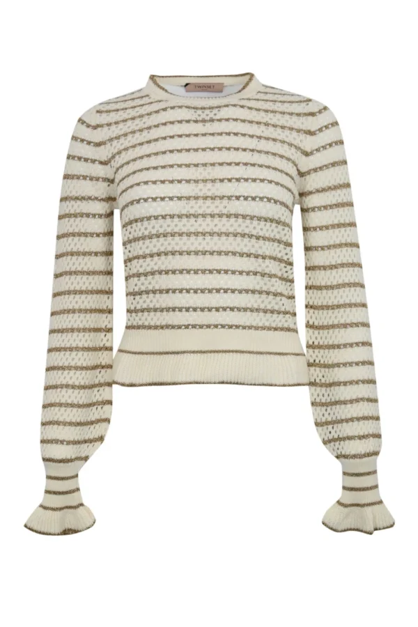TWINSET Striped Crewneck Jumper