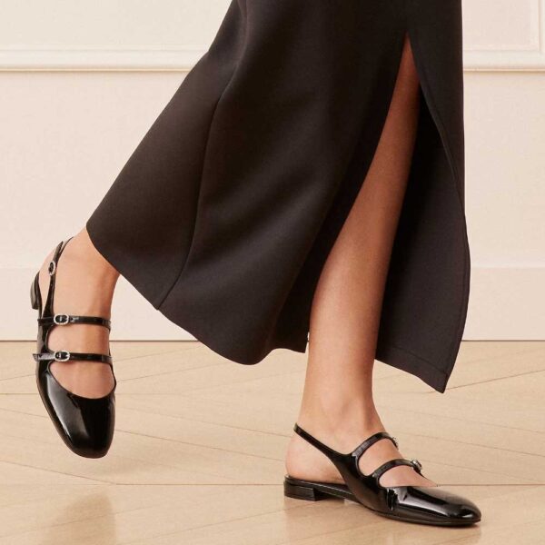 CLARIS MJ SLINGBACK Patent leather/Black
