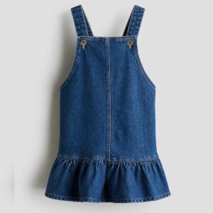 Cotton Denim Overall Dress Denim blue
