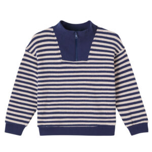 Cozmo Alexis striped cotton-blend sweater