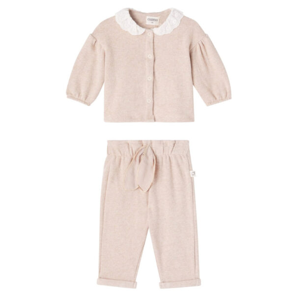 Cozmo Baby cotton-blend cardigan and sweatpants set