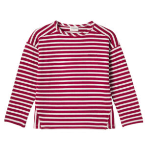 Cozmo Joel striped cotton jersey top