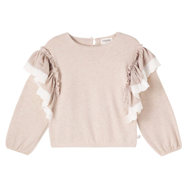 Cozmo Licata ruffled cotton-blend sweatshirt