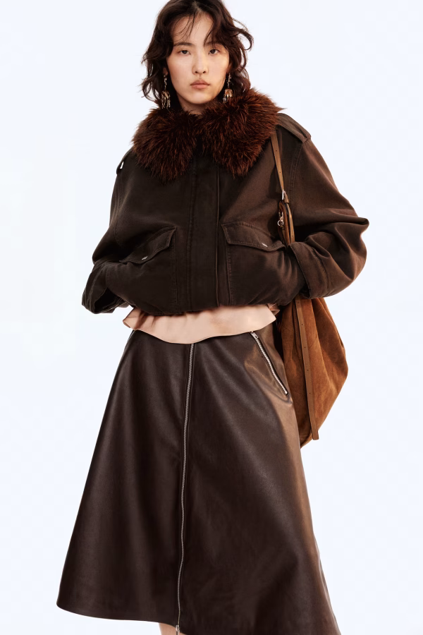 Coated A-Line Skirt