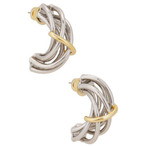 Demarson Sloane Earrings Gold & Silver