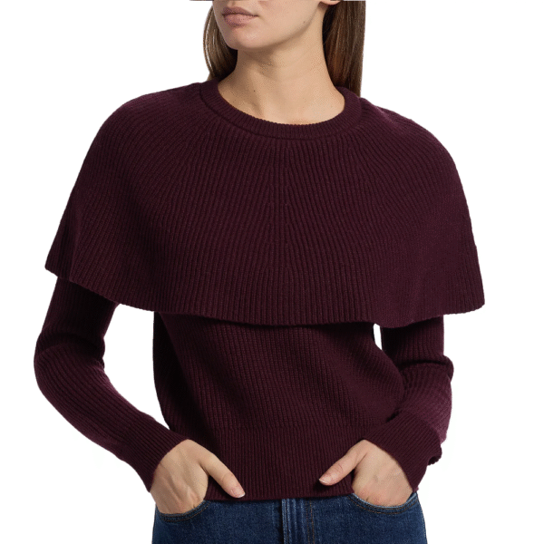 dh New York Delphine Ribbed Merino Wool-Blend Sweater