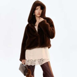 Hooded Jacket Dark brown