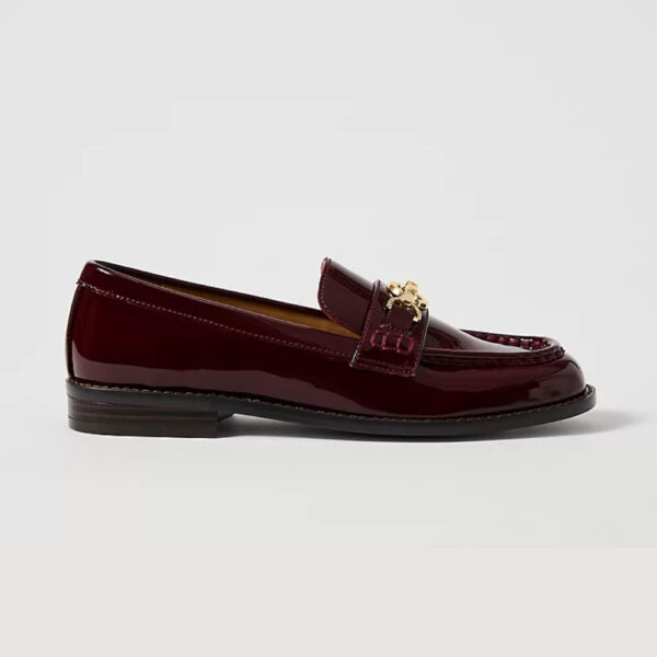 Horsebit Patent Loafer Dark Burgundy
