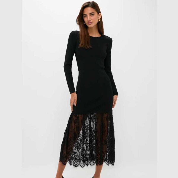 Hyacinth House Black Knit Giavanna Maxi Dress