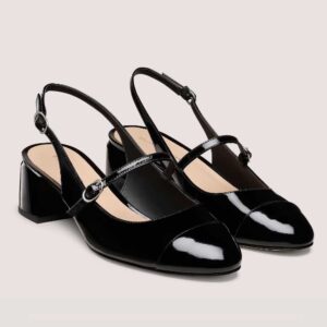 KENNA BLOCK SLINGBACK 45 Patent leather/Black