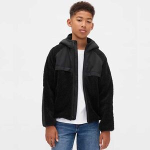 Kids Sherpa Jacket True Black