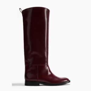 Knee-High Boots Burgundy
