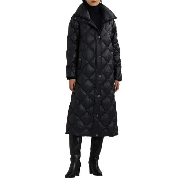 Lauren Ralph Lauren Soft Quilted Down Snap Front Coat