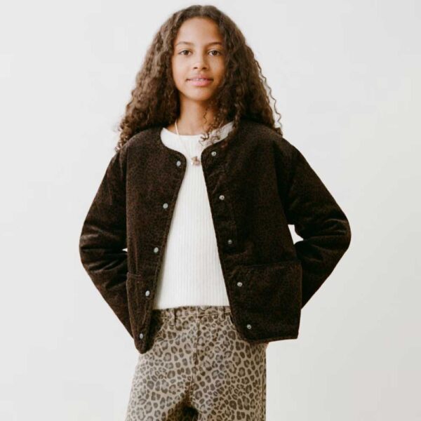 Leopard-print bomber jacket Brown