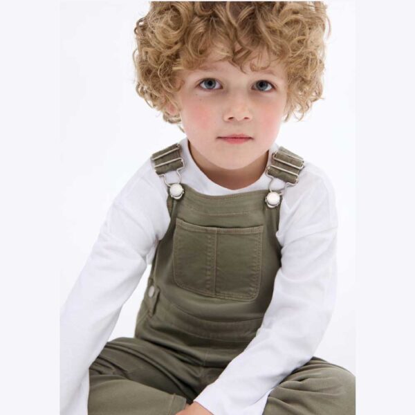 Long cotton dungarees Khaki