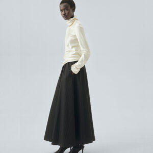 Long flared skirt Black