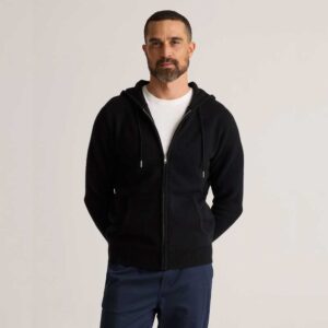 Mongolian Cashmere Full-Zip Hoodie