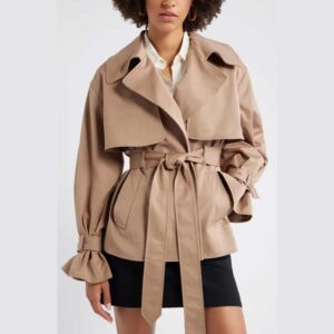 Open Edit Exaggerated Crop Trench Coat