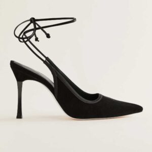 Paris Heeled Pump Black Suede