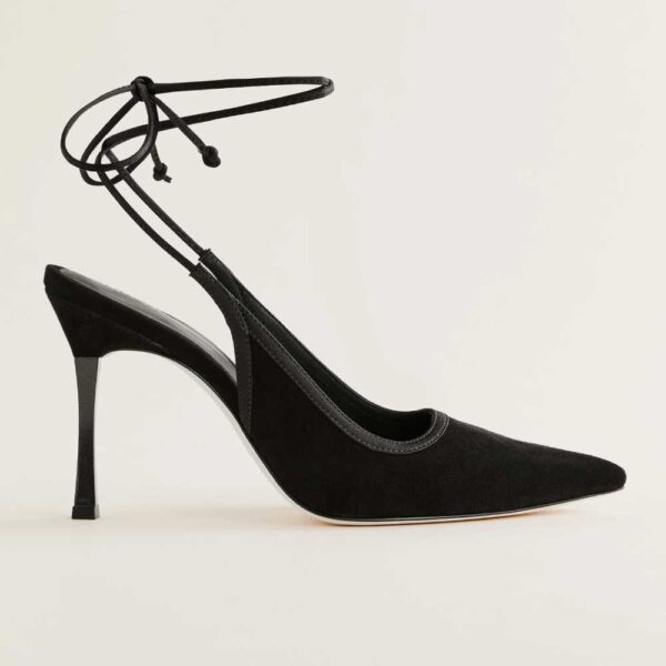 Paris Heeled Pump Black Suede