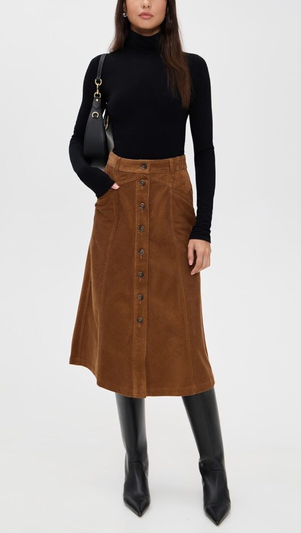 PAIGE Jahn Corduroy Skirt