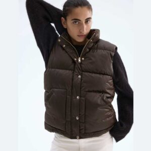 Puffer Vest Dark khaki green