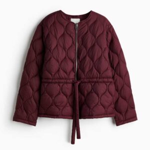 Quilted Jacket Burgundy