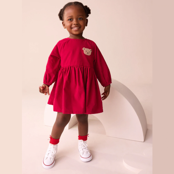 Red Character Cord Dress (3mths-8yrs)