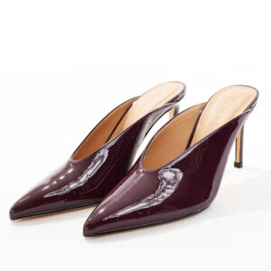 SEQWL Petunia high vamp pumps in burgundy