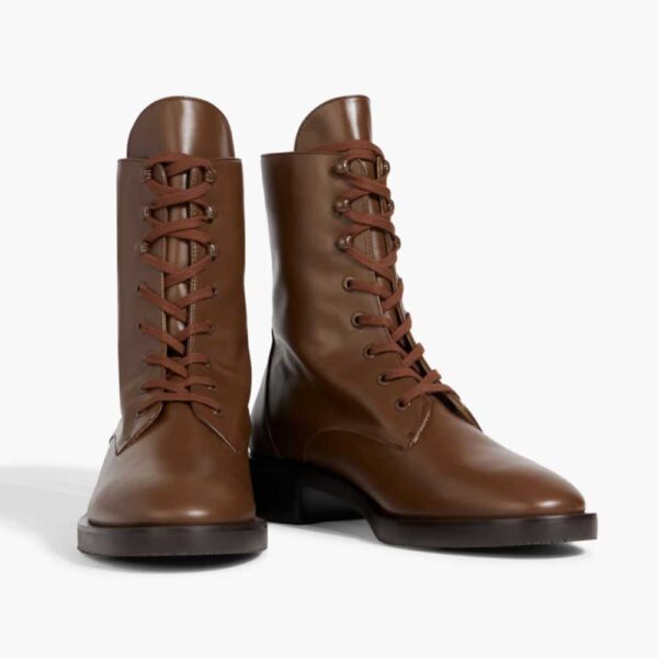 STUART WEITZMAN Sondra leather combat boots Brown