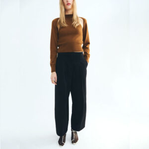 Sweater with cardigan-style detailing