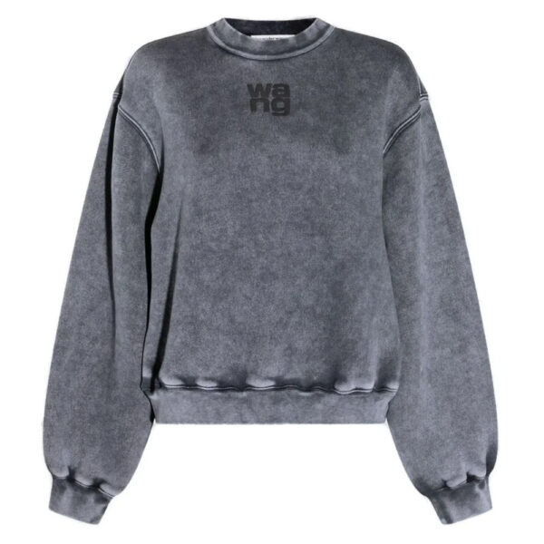 T By Alexander Wang Logo Embossed Crewneck Sweatshirt