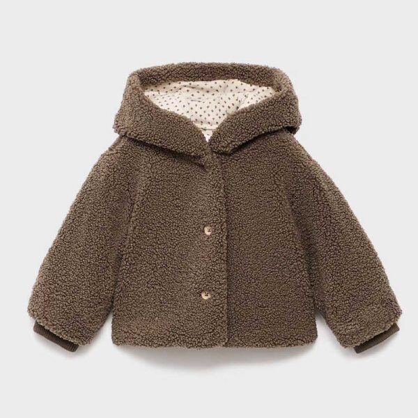 Teddy bear coat with hood and ears Chocolate