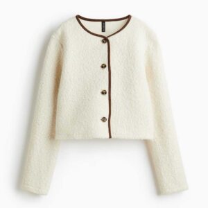 Teddy Fleece Cardigan Cream