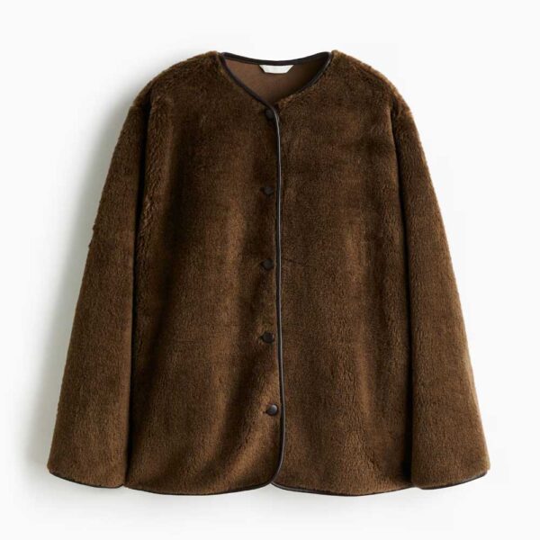 Teddy Fleece Jacket Dark khaki green