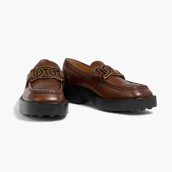 TOD'S Kate embellished leather platform loafers