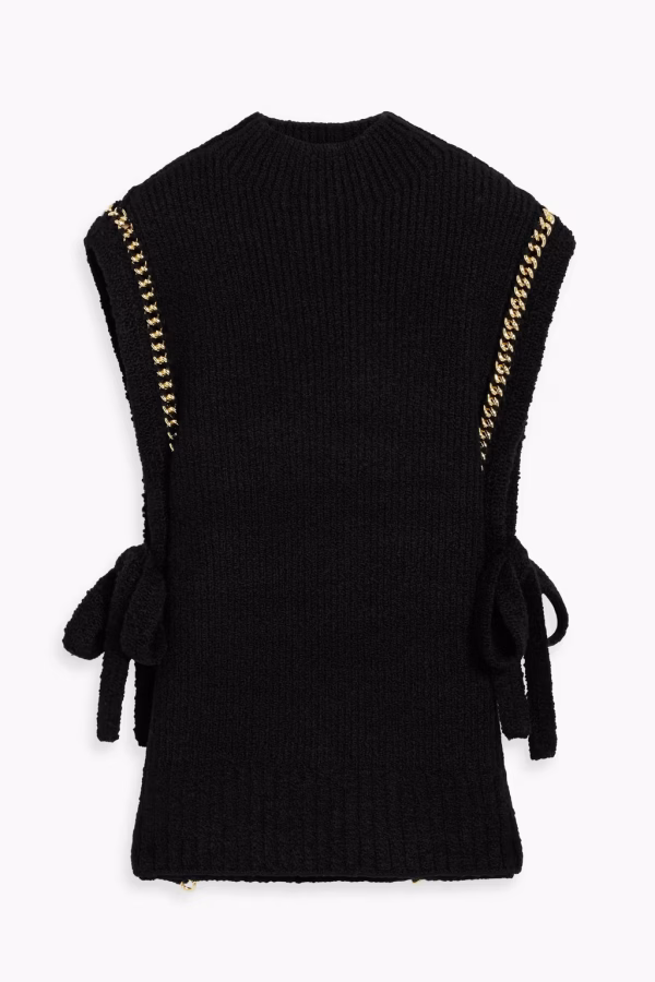 3.1 PHILLIP LIM Chain-embellished ribbed wool-blend turtleneck sweater