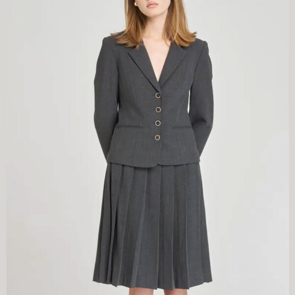 WAYF Darby Fitted Blazer Charcoal